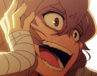 😀 85059648 Аниме, Ужасы, Персонаж, Крик, Страх, Мультфильм whatsapp sticker