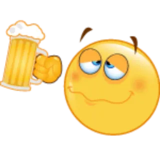 🍺 44e5e325 beer, emoji, drinking, alcohol, fun, cartoon whatsapp sticker