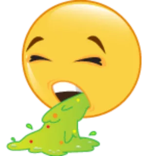 😖 9630c2e7 emoji, vomit, sick, puke, emoticon, upset whatsapp sticker