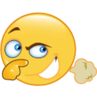🙊 b982b666 emoji, smirk, fart, funny, humor whatsapp sticker