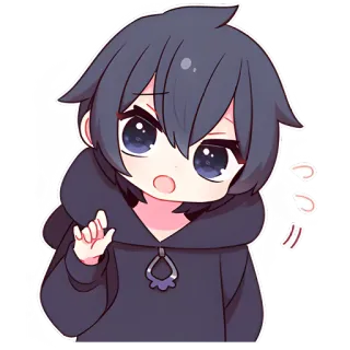 😐 78c6969b Anime, Chibi, Mignon, Dessin animé, Autocollant telegram sticker