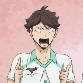 🏐 08b85a2e Oikawa Tooru Haikyuu!! anime, haikyuu, oikawa, volleyball, cartoon whatsapp sticker