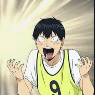 🏐 2aa26cd4 Kageyama Haikyuu!! Anime, Haikyuu, Kageyama, geschockt, überrascht whatsapp sticker