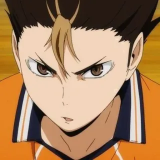 🏐 506ed7e1 Nishinoya Yuu Haikyuu!! anime, haikyuu, nishinoya, volleyball whatsapp sticker