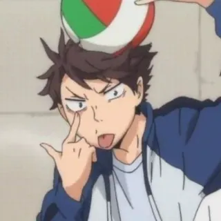 🏐 78c9ec4a Oikawa Tooru Haikyuu!! Anime, Haikyuu, Oikawa, Oikawa Tooru, Volleyball whatsapp sticker