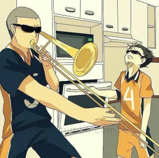 🏐 c88f0da6 haikyuu, Anime, Posaune, Sonnenbrille whatsapp sticker
