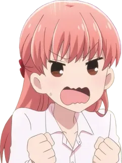 😠 652ada6c 动漫, 生气, 沮丧, 卡通, 角色, 尖叫, 女孩 telegram sticker