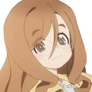 ☺️ 8ec19144 动漫, 女孩, 眼镜, 卡通, 角色 telegram sticker