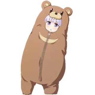 😤 963a8778 anime, cartoon, bear, character, sleepwear, costume telegram sticker