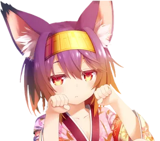 😐 bc6e52f6 anime, catgirl, kemonomimi, fox girl, cute, manga telegram sticker