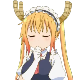 🤔 070a49a4 Tohru Miss Kobayashi's Dragon Maid Anime, Naga, Maid, Imut, Tohru telegram sticker