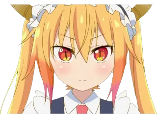 😠 6254e08e Tohru Miss Kobayashi's Dragon Maid Anime, Naga, Maid, Marah, Tohru, Kobayashi telegram sticker