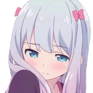 😔 74ae583d Аниме, Девушка, Мультфильм, Милый, Персонаж, Манга telegram sticker