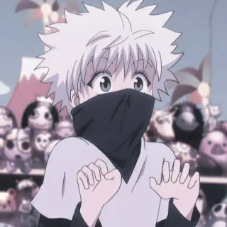 😳 ded8d625 Killua Zoldyck Hunter x Hunter 动漫, 奇犽, 揍敌客, 全职猎人, 角色, 卡通 telegram sticker