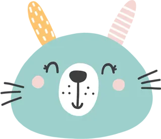 🐰 53396755 animal, bear, cute, cartoon, sticker whatsapp sticker