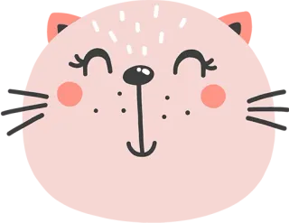 🐱 a75a56b7 cat, cute, animal, kawaii, sticker, pink, illustration whatsapp sticker