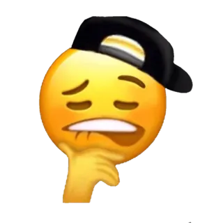 🆙 3642a414 Emoji, Denken, Gesicht, Ausdruck, Hut telegram sticker