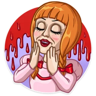 😌 9f71c117 muñeca, tenebroso, terror, sangre, miedoso, annabelle telegram sticker
