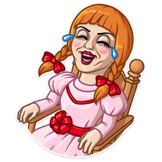 🤣 ebdacb6d Annabelle terror, muñeca, espeluznante, miedo telegram sticker