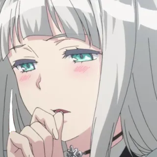 🤔 315a8195 アニメ, 女の子, 可愛い, 漫画, キャラクター, 銀髪 whatsapp sticker