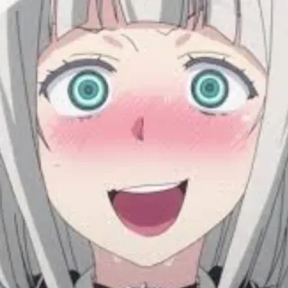 😅 560d21c8 アニメ, 女の子, 幸せ, 笑顔, 赤面, 可愛い whatsapp sticker