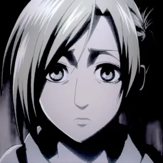 🦢 0bee1125 Annie Leonhart Attack on Titan Аниме, Атака титанов, Анни Леонхарт, Мультфильм, Анимированный, Стикер telegram sticker