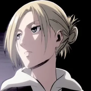 🧺 30bb64ac Annie Leonhart Attack on Titan Аниме, Персонаж, Атака титанов, Энни Леонхарт, Блондинка, Женщина telegram sticker