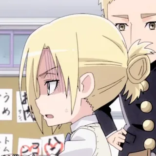 🧺 535c4cf4 Аниме, Мультфильм, Девушка, Школа, Персонаж, Блондинка, Нервная, Профиль telegram sticker