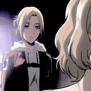 🧺 6294ea7f Annie Leonhart Attack on Titan Аниме, Персонаж, Женский, Атака титанов, Анни Леонхарт telegram sticker