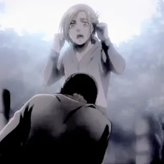 🦢 6bb18549 Annie Attack on Titan аниме, Атака титанов, мультфильм, персонаж, Энни telegram sticker