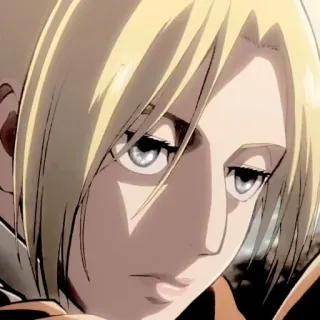 🦢 957138b8 Annie Leonhart Attack on Titan Аниме, Персонаж, Блондинка, Атака Титанов, Энни Леонхарт telegram sticker