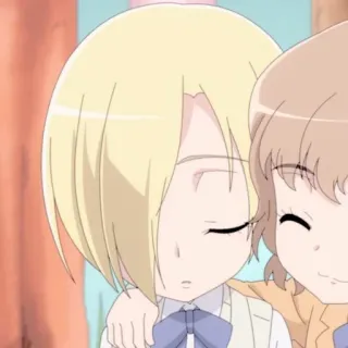 🧺 bed6a41d Аниме, Мультфильм, Персонажи, Дружба, Милый, Объятие telegram sticker