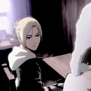 🧺 cccd5553 Annie Attack on Titan Аниме, Атака титанов, Анни Леонхарт, Мультфильм, Анимация telegram sticker