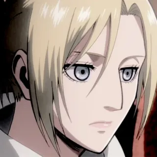 🧺 fce04b0e Annie Leonhart Attack on Titan Аниме, Атака титанов, Анни Леонхарт, Персонаж, женский telegram sticker