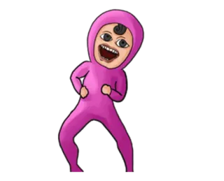 😛 3d737271 pink guy, bizarre, danse, mème, drôle, fou, filthy frank whatsapp sticker
