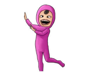 😛 5eefe8c8 Pink Guy pink guy, filthy frank, mème, drôle, personnage whatsapp sticker