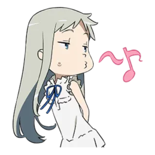 🎵 09a3ec3f อนิเมะ, การ์ตูน, น่ารัก, จิบิ, ผู้หญิง, เพลง, โน้ต telegram sticker