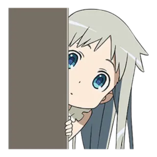 😶 78f73fa9 อนิเมะ, น่ารัก, ผู้หญิง, แอบมอง, จิบิ telegram sticker