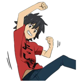 😄 802a1ae0 よろしく อนิเมะ, การ์ตูน, ญี่ปุ่น, ตัวละคร, ยิ้ม telegram sticker