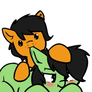 💛 423ca3bd ngựa пони, hoạt hình, động vật, nhân vật, tình bạn, dễ thương telegram sticker