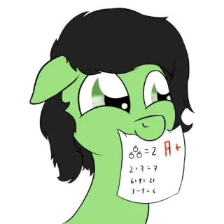 🖇 f9e818bb A+ ngựa pony, hoạt hình, toán học, lớp, trường học, giáo dục, vẽ telegram sticker