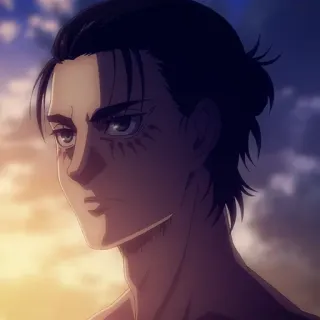 ⚜ 62194d5d Eren Yeager Attack on Titan Anime, L'Attacco dei Giganti, Eren Jaeger, Animazione, Personaggio telegram sticker