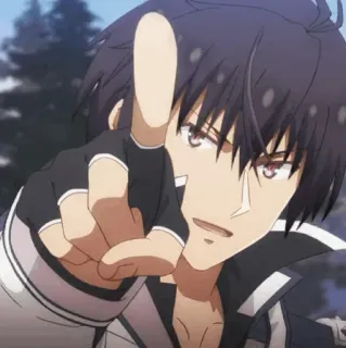 ⚜ af14b7c9 Anime, Dito medio, Gesto, Cartone animato, Personaggio telegram sticker