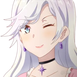 😉 5e992512 Anime, Stiker, Perempuan, Berkedip, Kartun telegram sticker