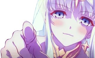 👇 8da94246 Anime, Imut, Gadis, Berkilau, Menunjuk telegram sticker