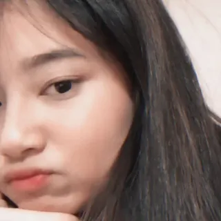 🎀 242db619 девушка, подросток, азиатка, портрет, женщина, лицо, милая, волосы telegram sticker