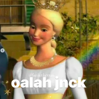 🤮 f87e62a4 oalah jnck sticker, humor, internet meme, funny, girl, princess telegram sticker