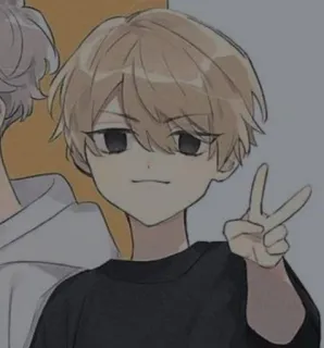 ☺️ e977e2ec Anime, Cartoon, Figur, Friedenszeichen whatsapp sticker