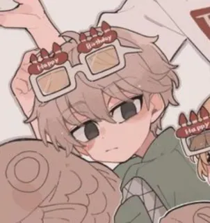 😳 f5ddb7b3 Happy Birthday Geburtstag, Feier, Party, Cartoon, Brille whatsapp sticker