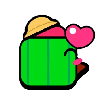 🏳‍🌈 39a5ed03 semangka, hati, cinta, buah, musim panas, kawaii, lucu telegram sticker